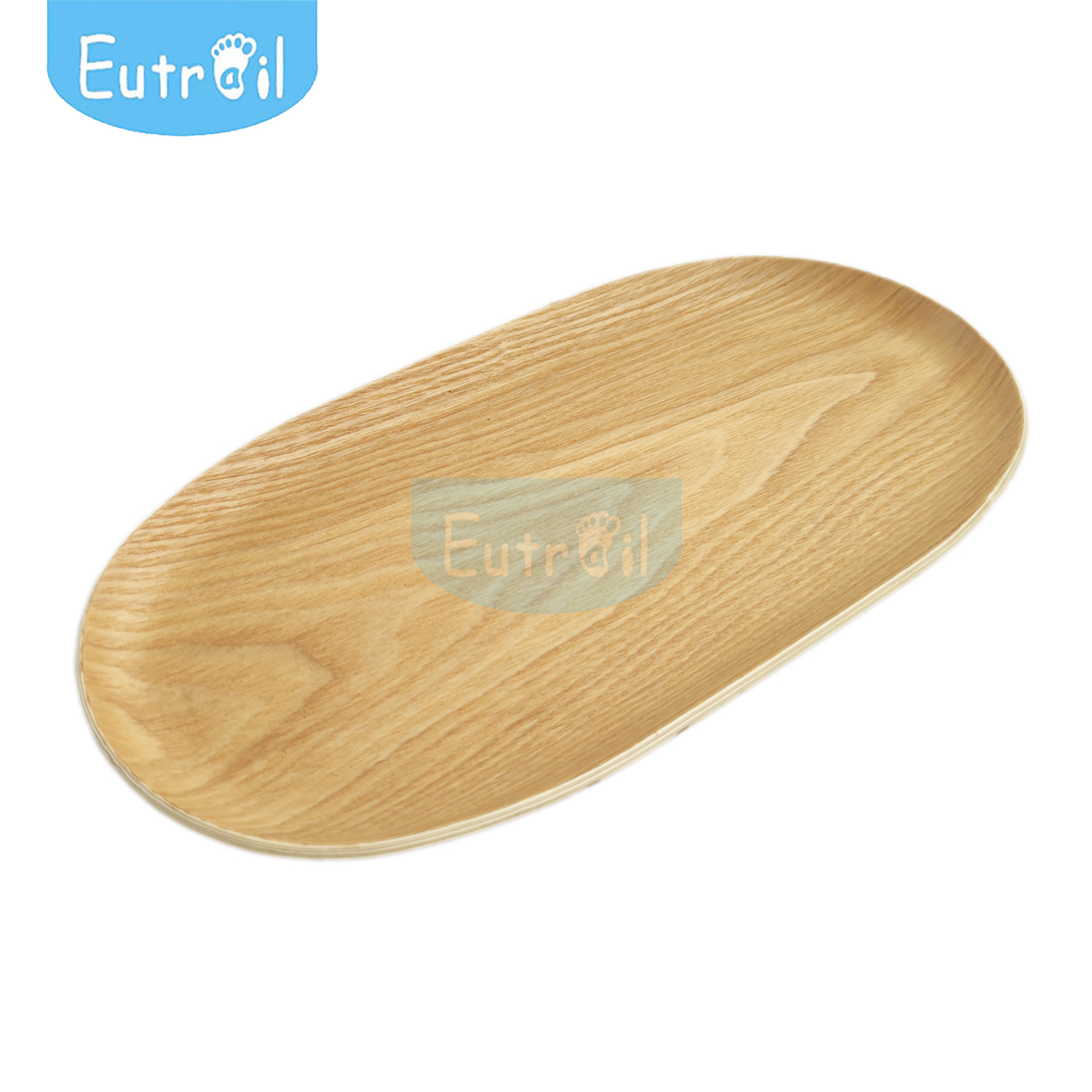 Elliptical wooden plate